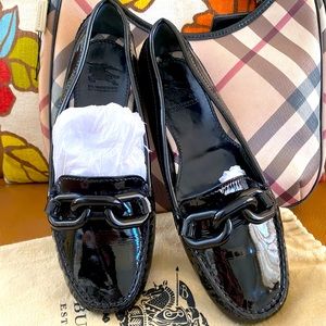 Burberry Patent Leather Driving Loafer Black 8
